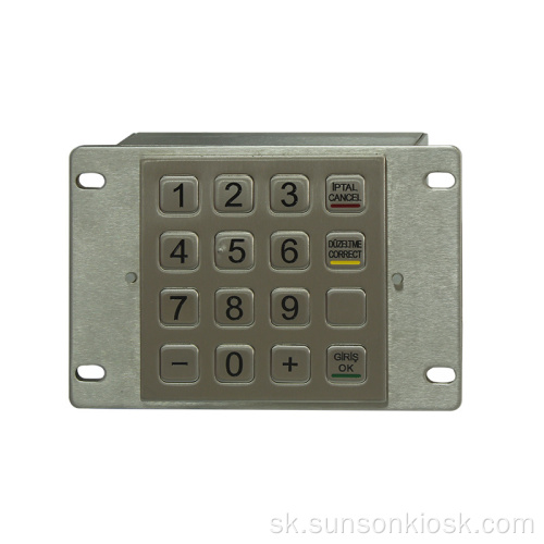 PCI 3DES šifrovaný PIN Pad pre platobný kiosk